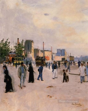パリ Painting - パリの朝の散歩 ジャン・ベローの風景